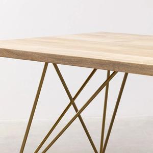 Mesa de Comedor Rectangular Vandana Hexa Cresta de Madera (Madera Maciza y Patas de Metal) - Product Image 5