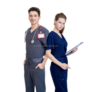 Uniforme de enfermera de diseño personalizado, blusas blancas de hospital con diseños, uniforme de dentista, blusas grises claras para hombre, OEM/ODM/muestra gratuita - Product Image 3