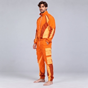 Survêtement moderne pour homme en nylon, à capuche, léger, respirant, écologique, séchage rapide, matière qui permet des mouvements faciles pour la course à pied - Product Image 6