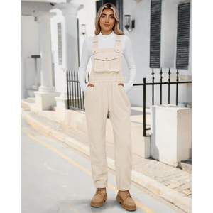 2025 <b>Women's</b> Winter Sherpa <b>Overalls</b> Loose Fit Fuzzy Fleece Warm Bib Pocket Adjustable Jogger Baggy <b>Overall</b> Jumpsuit Denim - Product Image 2