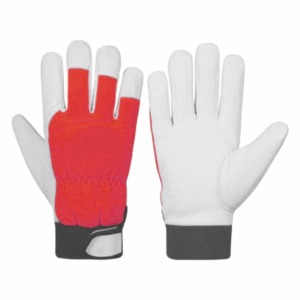 Gants à doigts entiers en PU, antidérapants, pour l'extérieur, unisexes, toutes saisons, fermeture à boucle et crochets, blanc bleu - Product Image 5