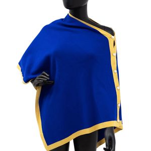 Sigma Gamma Rho Blue & Gold <b>Shawl</b> with Pearls Elegant <b>Women</b>’s Embellished Wrap Scarf Fashion Sorority Accessory Party Outfit - Product Image 1