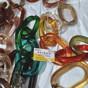 Eslabones de Cadena de Resina Transparentes, Coloridos, Hechos a Mano, Ecológicos, de Gran Tamaño, para Decoración de Paredes, Proyectos de Bricolaje, Separador de Ambientes - Product Image 3