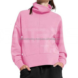 Sudadera Tejida de Manga Larga para Mujer, Estilo Moderno 2024, Ropa de Invierno de Alta Calidad, Cuello Alto, Secado Rápido - Product Image 3
