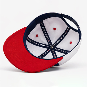 Flag <b>Cap</b> Unisex 100% Cotton Breathable Casual Hat Red <b>White</b> Blue <b>Flat</b> Brim Adult 58-60CM - Product Image 6