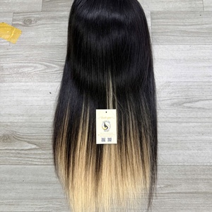 Perruques en cheveux naturels vietnamiens lisses sans colle, livraison rapide, balayage, pour femmes noires, avec dentelle frontale HD 13x6 - Product Image 2