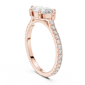 Bague de fiançailles Art Déco Vinson Project, magnifique moissanite de laboratoire de 2 carats de taille marquise, en acier inoxydable - Certifiée GRA - Product Image 2