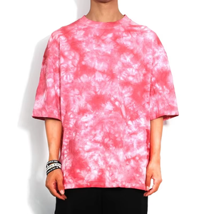 Camiseta Oversize de Algodón con Hombros Caídos y Efecto Tie-Dye para Hombre, Estilo Urbano y Personalizado (Múltiples Colores) - Product Image 1