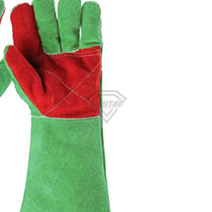 Custom Split Cowhide Leather Welding <b>Gloves</b> Heat Resistant Safety Work <b>Gloves</b> <b>Long</b> Cuff Industrial Protective <b>Gloves</b> - Product Image 3