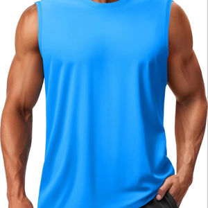 Nuevas Camisetas sin Mangas para Hombre al por Mayor, Camisetas de Secado Rápido con Protección Solar UPF 50+, Camisetas Deportivas para Gimnasio y Entrenamiento Muscular - Product Image 1