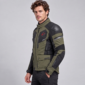 Veste de moto en Cordura, tissu durable, construction respirante, coupe confortable, design protecteur pour la course à moto - Product Image 2