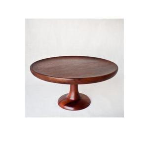 Support à gâteau rond en bois de manguier, plateau à gâteau sur piédestal, présentoir à desserts fait main pour mariage, fête, maison, artisanat en bois - Product Image 3