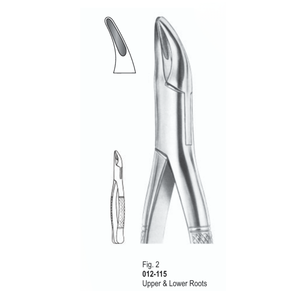 Forceps d'extraction dentaire Vitra Fig 2 |    Racines supérieures et inférieures |   Acier inoxydable |   Certifié CE - Product Image 1
