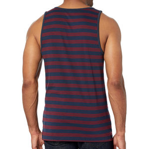 Customized Front Poly Cotton Blend Men's Casual Gym Tank <b>Top</b> Blank Solid Silk Screen Printing Knitted Breathable Quick Dry - Product Image 4