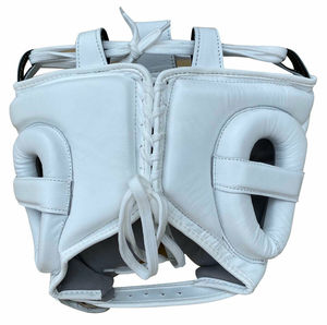Casque de boxe en cuir PU, casque de protection sportif pour adultes unisexe, blanc, casques de protection sportifs - Product Image 2