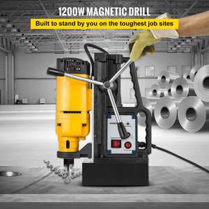 Portable Electric 1200W <b>Magnetic</b> <b>Drill</b> Press Machine 9/10 Inch (23mm) Boring Diameter 2920 Lbs <b>Magnetic</b> Force 500RPM Drilling - Product Image 2