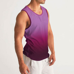 Débardeurs imprimés en polyester pour hommes – Gilet de sport sans manches pour l'été, débardeur de fitness, sous-vêtement de sport, design décontracté et ajusté - Product Image 2