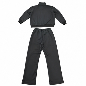 Conjunto de Sudadera de Forro Polar Negro Sólido de 320g con Cremallera de Cuarto para Hombre, Anti-Pilling, Manga Larga, Casual, y Pantalones de Chándal de Pierna Recta para Invierno - Product Image 6