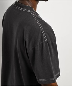 เสื้อยืดทรงหลวม แขนสั้น ปักลายที่อก ผ้าฝ้าย สไตล์ลำลอง สตรีทแวร์ สำหรับผู้ชาย - Product Image 3