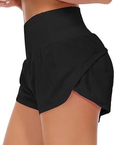 Meilleurs shorts de course DENEZE SPORTS pour femmes, taille haute, en spandex, légers, séchage rapide, pour la gym, l'entraînement, le fitness et l'athlétisme - Product Image 2