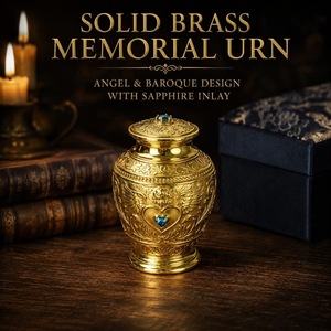 Premium <b>Metal</b> Cremation Urn for Human Ashes, Classic Durable Memorial Container with Elegant Finish - Product Image 2