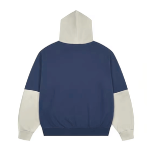 <b>Top</b> Notch Color Block <b>Zip</b> <b>Up</b> Hoodie Oversized Cotton Fleece Hooded Sweatshirt Streetwear Customized Zipper Hoodies For Unisex - Product Image 3