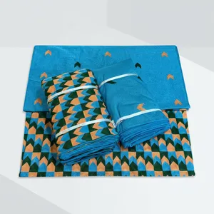 Tela de algodón estampada con patrón geométrico, tejido textil para vestidos, ropa de cama, toallas, prendas de vestir y uso doméstico. - Product Image 3