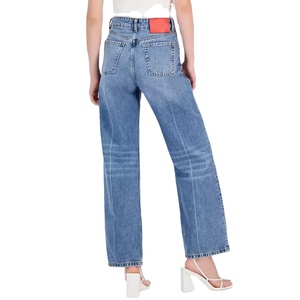 Women's 2026 New Washed Regular Fit Casual <b>Overalls</b> Jeans Mid Waist Breathable Candy Color Full Length Dragging Pants - Product Image 3