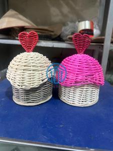 Custom Eid Mubarak Rattan Cupcake Basket Cute <b>Kids</b> Ramadan Ramadan Gergean Candy and Cupcake Basket Handwoven Rattan OEM ODM - Product Image 5