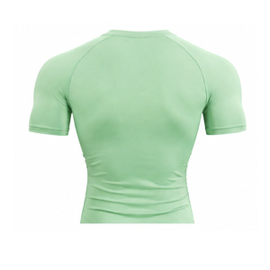 T-shirt de compression pour homme, vêtements de sport personnalisés, vêtements de sport pour la salle de sport, séchage rapide, respirant, extensible, haut d'entraînement, vente en gros UE US - Product Image 2