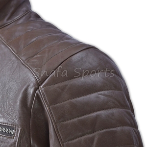 Custom Winter Men's Leather Jacket Logo Designer Casual Leather Jacket Blank Pure Plus Size Synthetic Jackets - Product Image 3