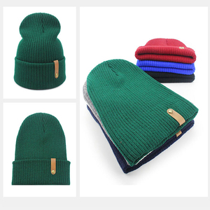 Custom Knitted Beanie <b>Cap</b> <b>Plain</b> Soft Acrylic Winter Warm Hat Wholesale Blank Slouchy Skull <b>Cap</b> Bulk Teamwear Promotional Hat - Product Image 6
