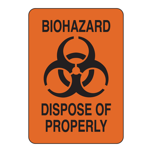 Letrero de Brady Biohazard para Desechar con Cuidado, 10x7 Pulgadas, para Laboratorios - Product Image 2