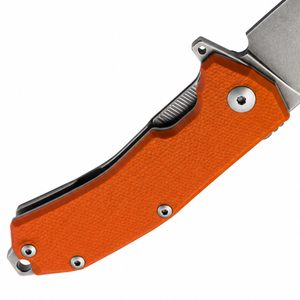 Cuchillos Plegables con Mango Naranja, Hoja de Punta Cuchilla Afilada, Empuñadura Texturizada, Apertura Manual con Flipper, para Camping, Senderismo y Uso Diario - Product Image 6