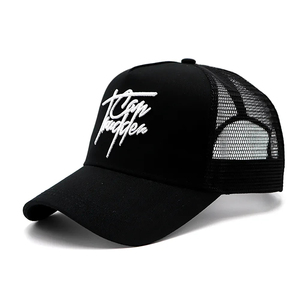 High Quality Wholesale Classic Custom Design Your Own 3D Embroidery Logo 5 Panel Mesh Trucker Headwear <b>Hats</b> Men's - Product Image 1