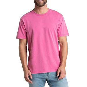 Men's Red Short Sleeve T-<b>Shirt</b> 100% Cotton Regular Fit O-Neck Casual Solid Color Jersey Knitted Blank Design - Product Image 4