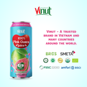 Tropical Pink Guava Juice Drink 500ml PET Bottle NFC No Sugar Added VINUT OEM ODM Private Label Wholesale Supplier - Product Image 5