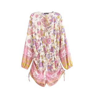 <b>Women</b> Printed Sleeveless Playsuit Set Casual Beach Wear - Product Image 3
