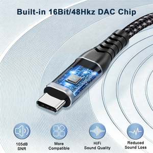 Cavo Audio USB C a Doppio <span class=keywords><strong>XLR</strong></span> Maschio in Nylon, Lunghezza 1M/2M/3M, OEM di Fabbrica, per Amplificatori, Monitor, Telefoni Cellulari e Altoparlanti - Product Image 5