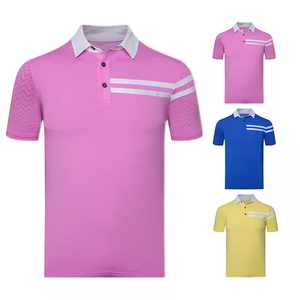 Polo de sport pour homme à manches courtes, coupe ajustée, séchage rapide, en maille, avec impression de motif logo personnalisé, écologique - Product Image 4
