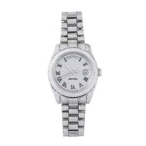Nuevo Reloj de Pulsera de Lujo para Hombre, Estilo Hip Hop, Correa de Acero Inoxidable, Caja de Aleación, Diamantes de Corte Moissanite, Movimiento de Cuarzo ETA, India - Product Image 1