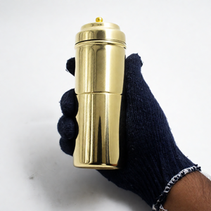 Brass Glossy Finish <b>Coffee</b> Filter with Plunger Premium South Indian Traditional Brewer <b>Set</b> For <b>Gifting</b> and Home Usage - Product Image 3
