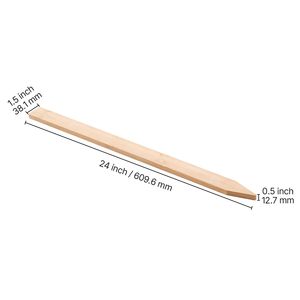 25 Pezzi Picchetti in Legno di Abete a Punta Affilata 24 x 0,5 x 1,5 cm per Giardino, Paletti in Legno per Rilevamento e Livellamento, per Recinzioni, Tralicci e Cancelli - Product Image 5