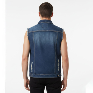 Chaleco Vaquero Unisex AeeDenim, Chaqueta sin Mangas para Hombre y Mujer, Estilo Japonés, Cierre de Cremallera, Otoño, Vintage, Lavado, Cuello en V, Transpirable, 180g - Product Image 2