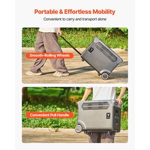 Stazione di Alimentazione Portatile con Batteria Aggiuntiva 3840Wh LiFePO4, Espansione con 3 Porte AC per Casa e Campeggio all'Aperto - Product Image 6