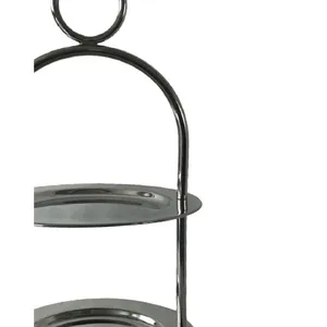 Soporte para Pastel Ecológico para Decoración de Fiestas con Superficie Blanca Mate y Marco de Estilo Vintage, Molde de Acero Inoxidable, Decoración para el Hogar, Zahid Exports - Product Image 3