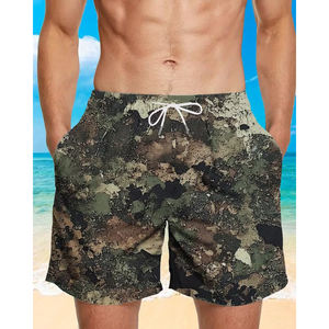 Short de basketball personnalisé avec logo camouflage, en polyester de haute qualité, imprimé par sublimation, entrejambe de 5 pouces, double couche, en maille, coupe-vent pour homme - Product Image 2
