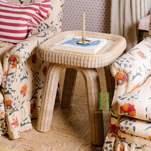 Mesa de centro de ratán minimalista moderna personalizada, mesa auxiliar artesanal HNH de gama alta para muebles de sala de estar - Product Image 5