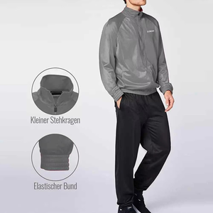 Conjunto Deportivo de Terciopelo Personalizado con Franja Lateral para Hombre - Product Image 4