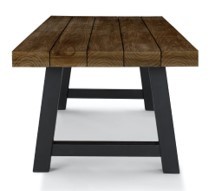 Table basse rectangulaire en bois pour salon, style farmhouse, support de bureau - Product Image 3